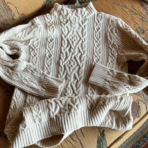 Jeanne Pierre cotton cable knit sweater